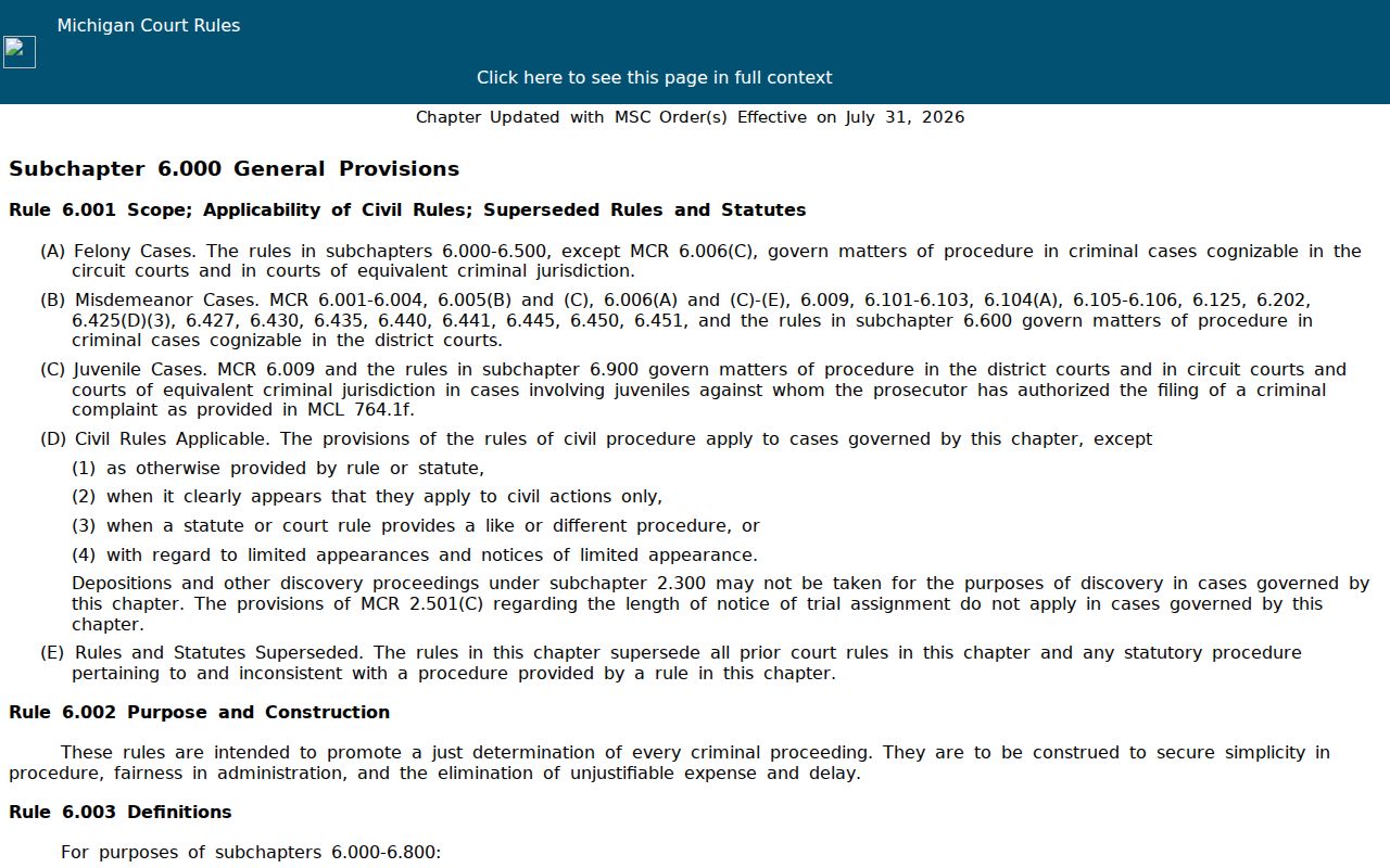 Ontonagon County bench warrant issuance rule text